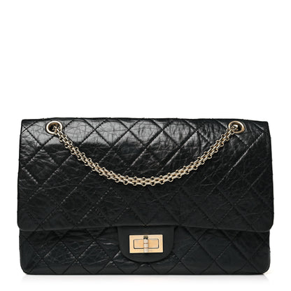 Chanel Aged Calfskin Quilted 50th Anniversary 2.55 Reissue 227 Flap Black 1 of 12