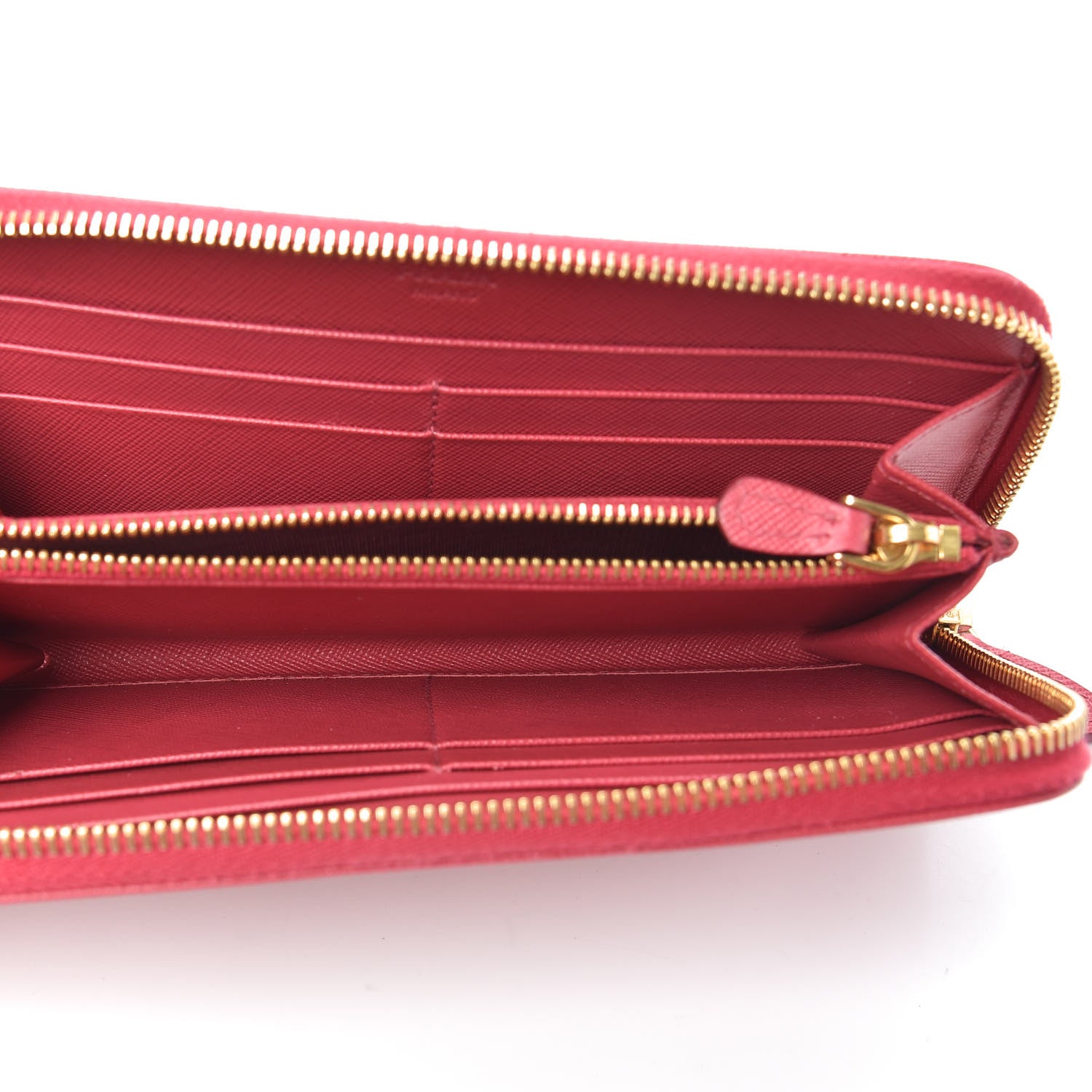 Prada Saffiano Metal Zip Around Wallet Peonia 5 of 6