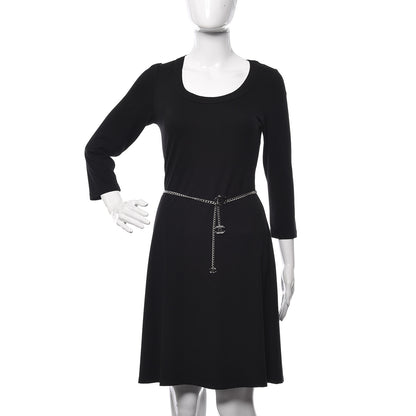 Chanel Enamel CC Chain Logo Belt Silver Black 2 of 5