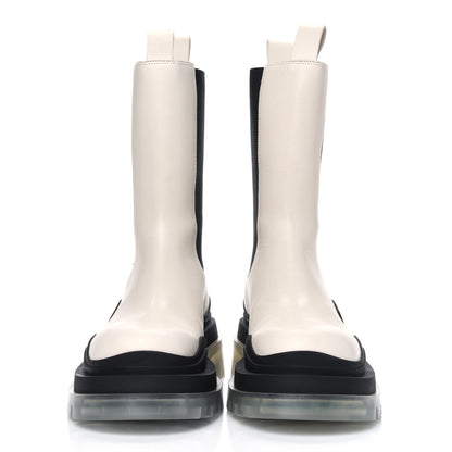 Bottega Veneta Calfskin The Tire Chelsea Boots 40 Wax Black Transparent 2 of 6