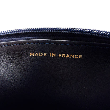 Chanel Lambskin Quilted Boy Wallet On Chain WOC Navy 7 of 12