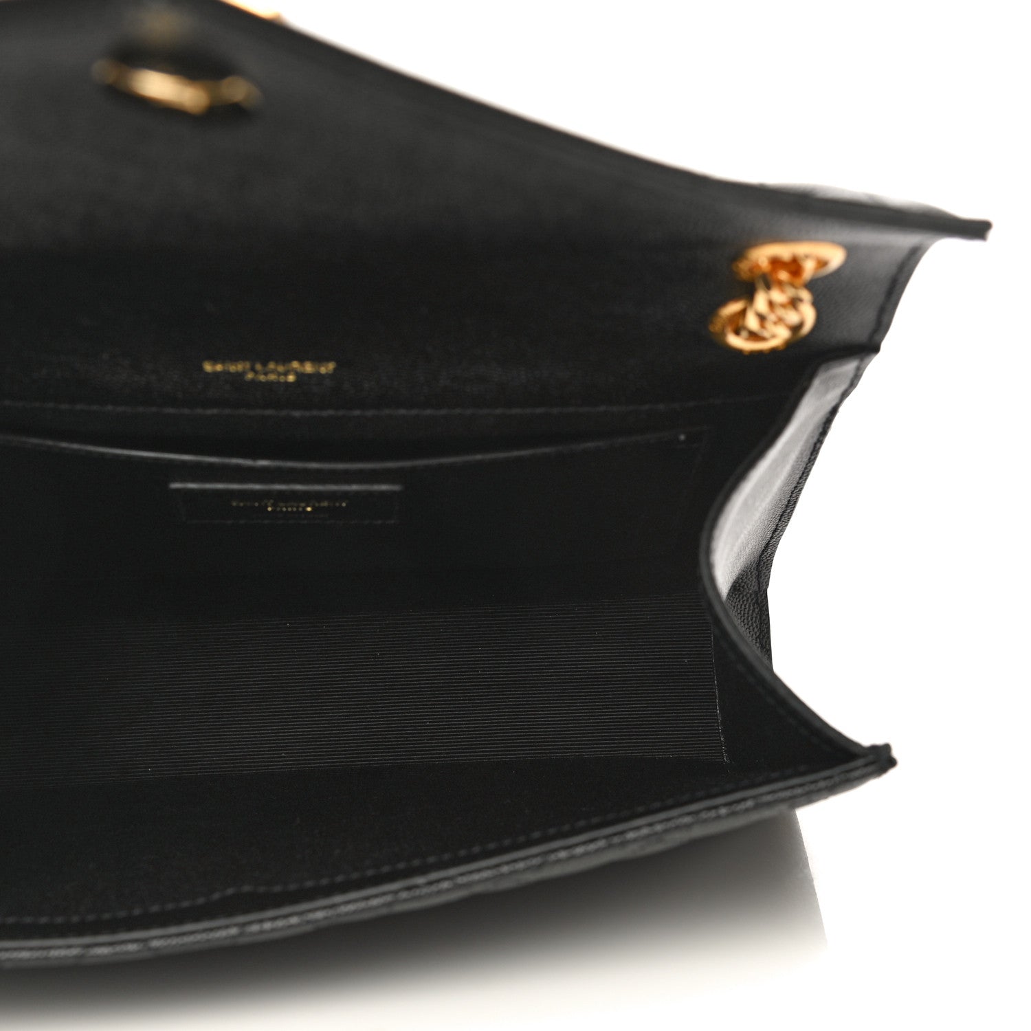 Saint Laurent Grain De Poudre Textured Mixed Matelasse Triquilt Medium Monogram Satchel Black 4 of 8