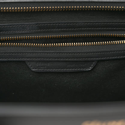 Celine Bullhide Calfskin Mini Bi-Color Luggage Black White 6 of 15