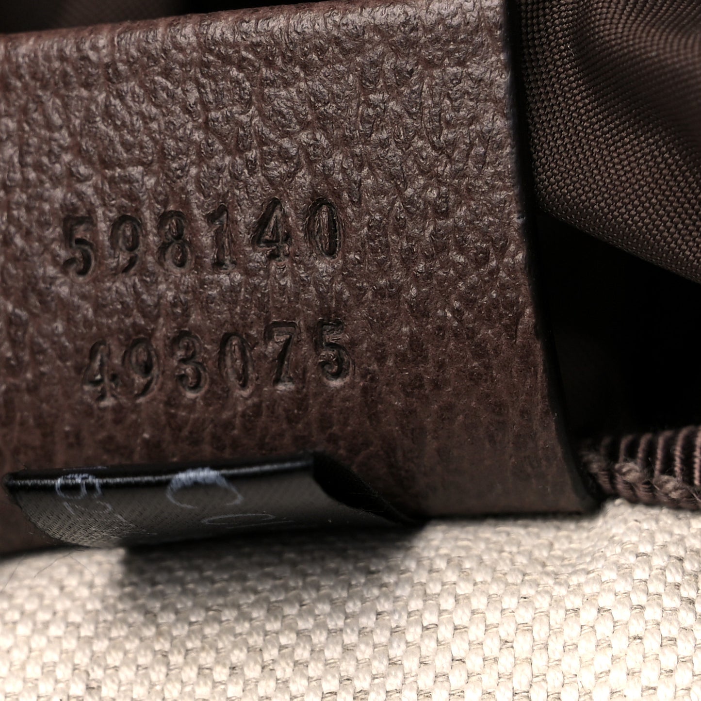 GG Supreme Monogram Medium Ophidia Double Buckle Backpack Brown