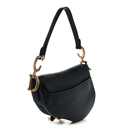 Christian Dior Grained Calfskin Saddle Bag Black 3 of 11
