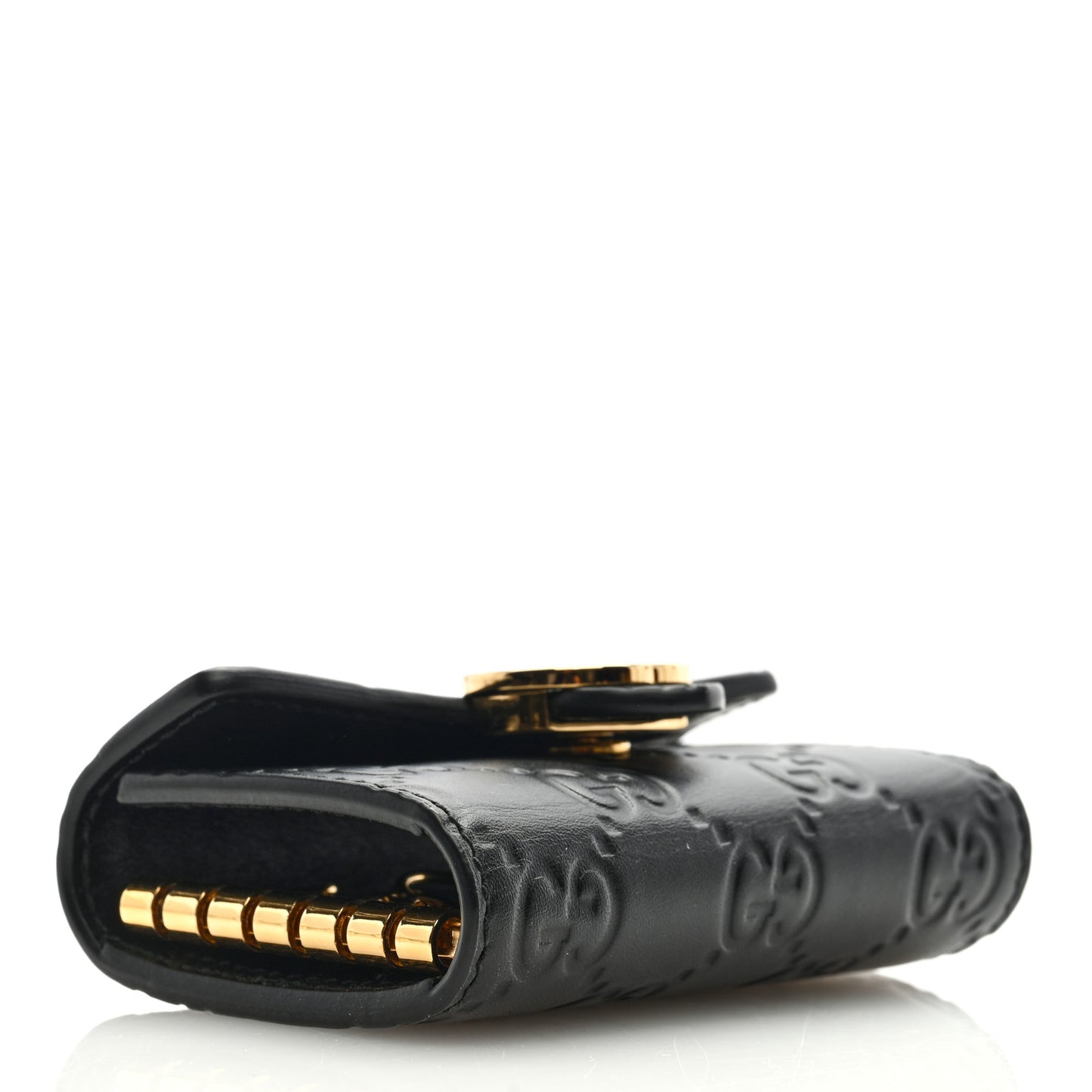 Guccissima Icon Signature 6 Key Holder Case Black