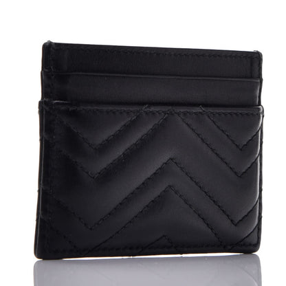 Gucci Calfskin Matelasse GG Marmont Card Holder Black 3 of 6