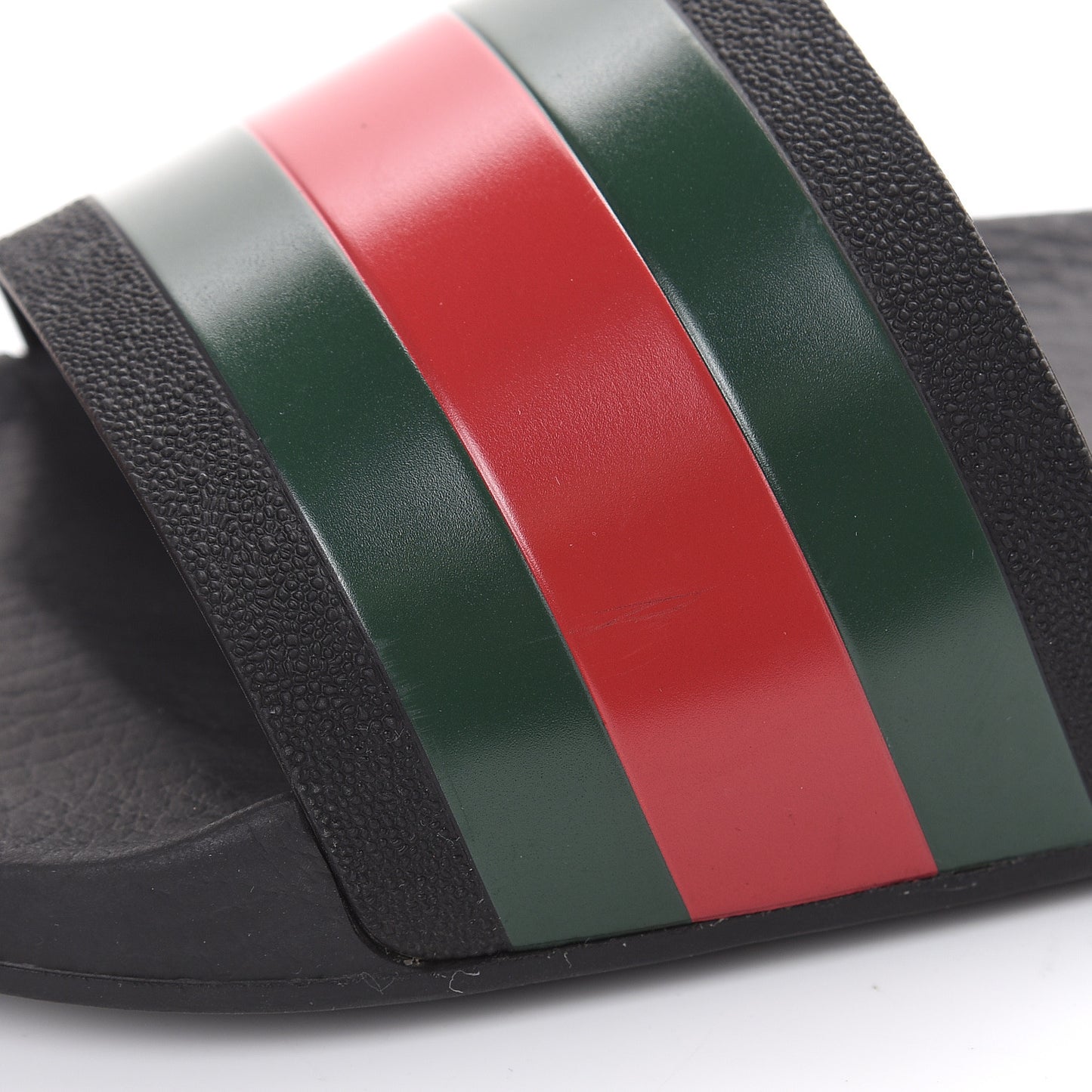 Rubber Web Mens Pool Slide Sandals 8 Black Green Red