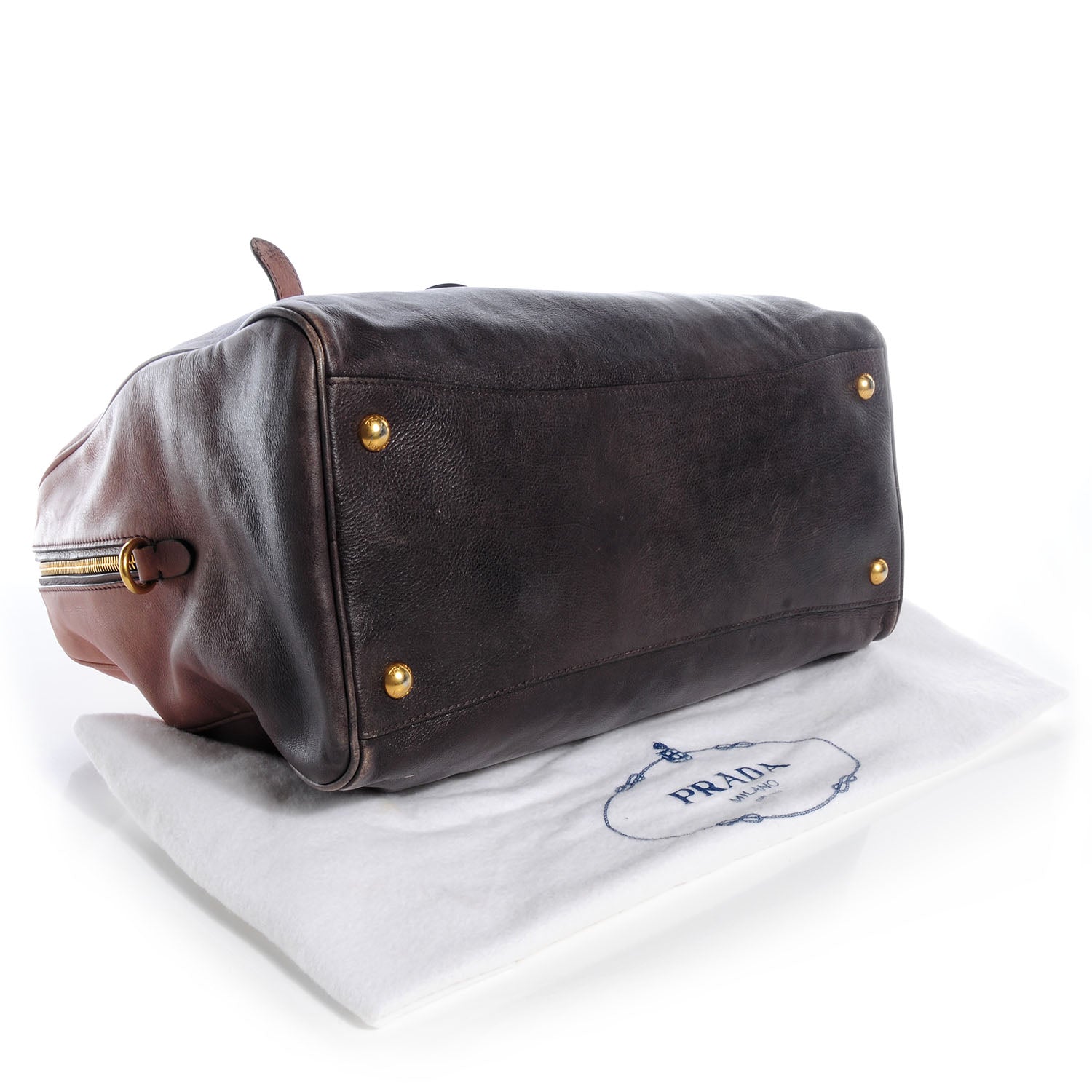 Prada Glace Calfskin Bowler Ardesia Fumo 4 of 10