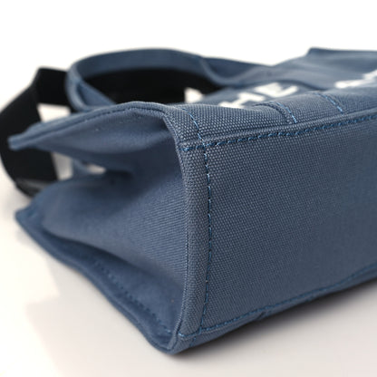 Marc Jacobs Cotton Canvas Mini The Tote Bag Blue Shadow 7 of 8