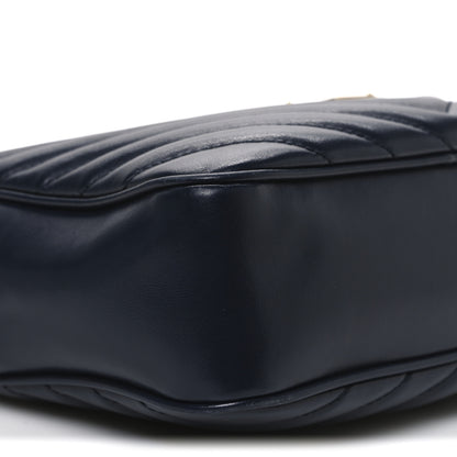 Saint Laurent Calfskin Matelasse Monogram Lou Camera Bag Deep Marine 9 of 12