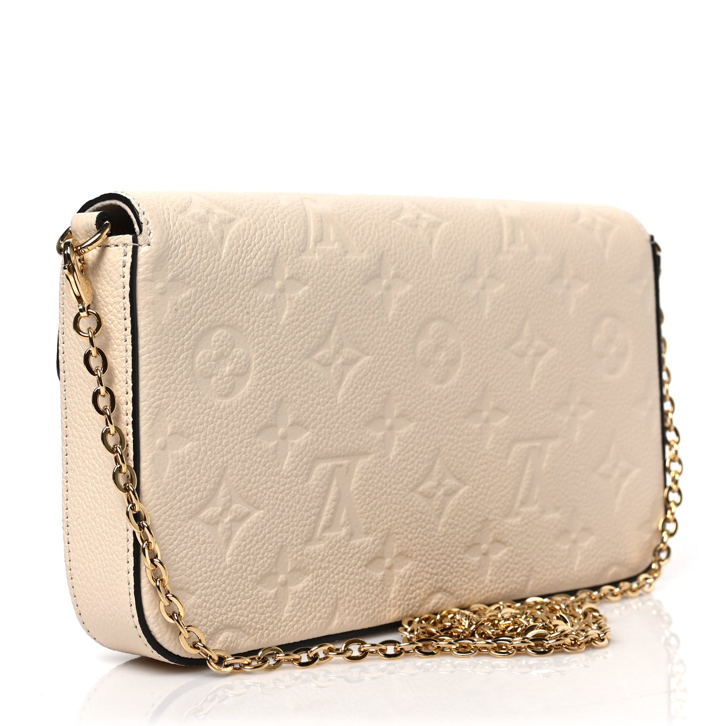 Empreinte Pochette Felicie Chain Wallet Cream