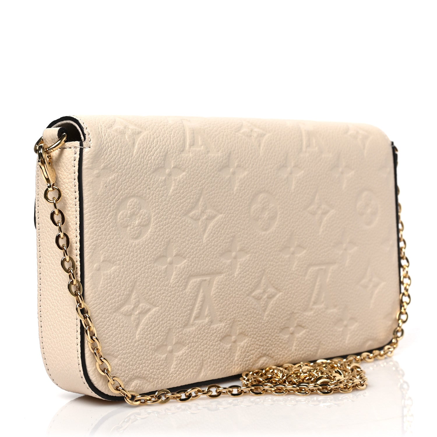 Louis Vuitton Empreinte Pochette Felicie Chain Wallet Cream 3 of 8