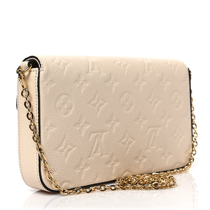 Louis Vuitton Empreinte Pochette Felicie Chain Wallet Cream 3 of 8