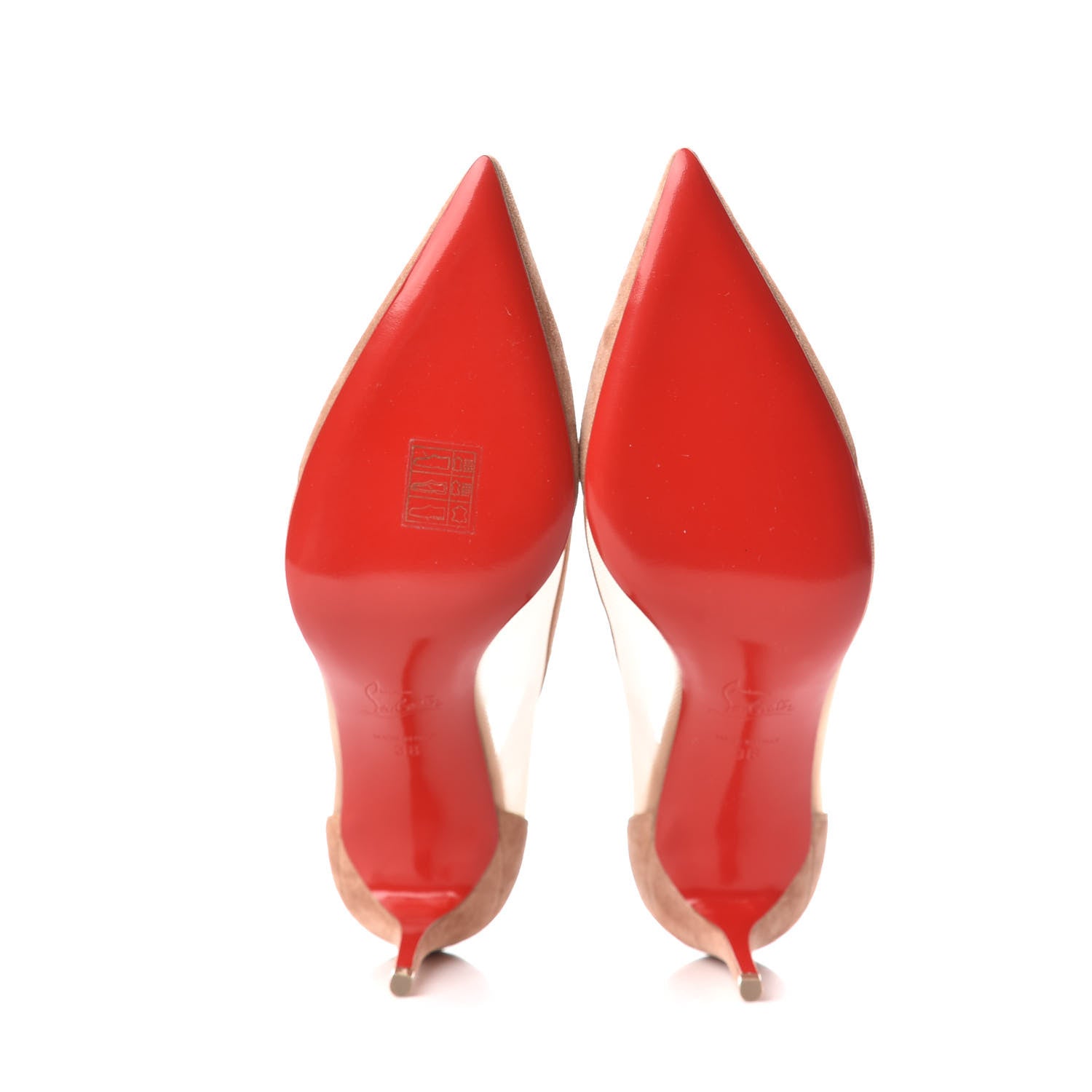 Christian Louboutin Veau Velours Rete Galativi 85 Pumps 38 Courtisane 6 of 11