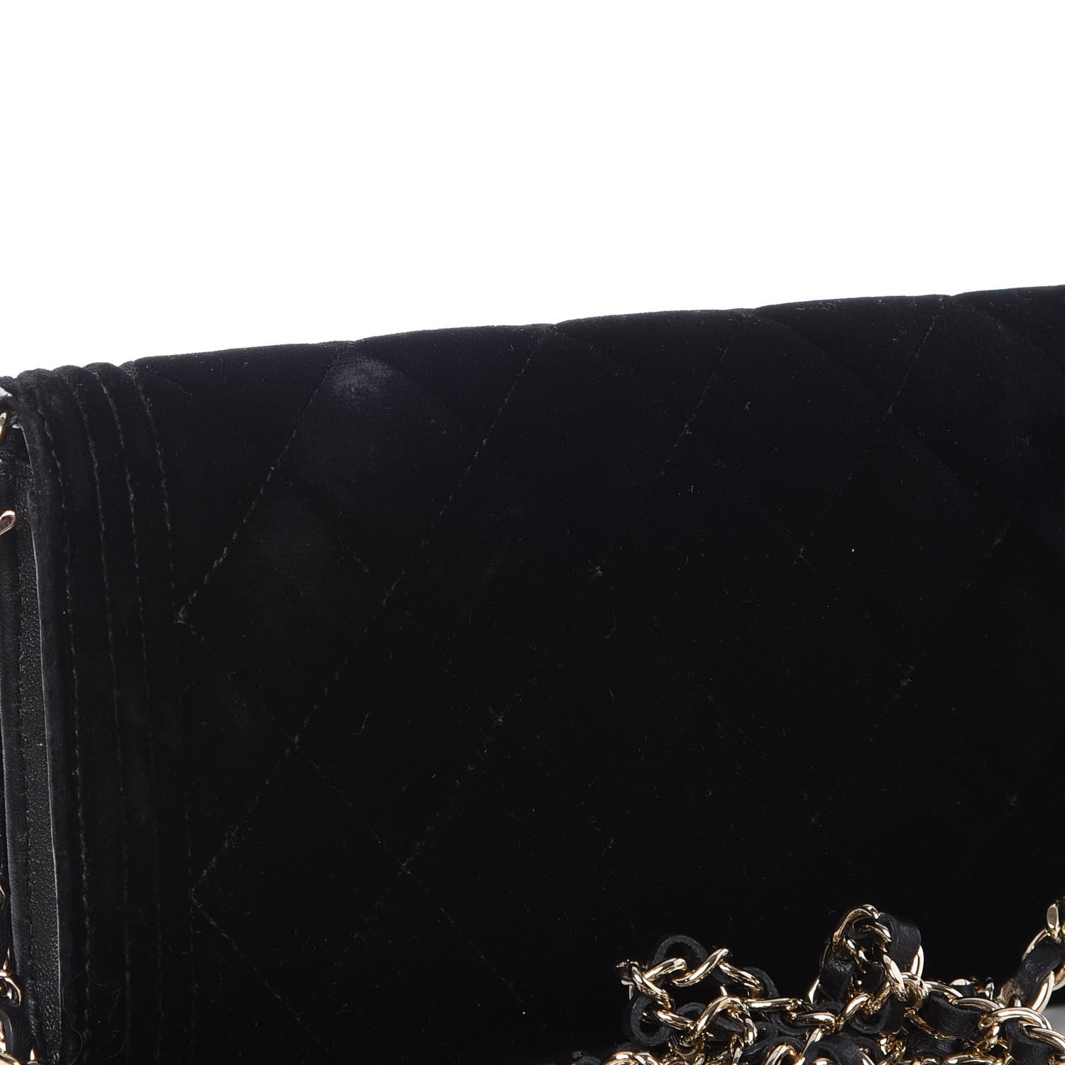 Chanel Velvet Boy Wallet On Removable Chain Black 12 of 15