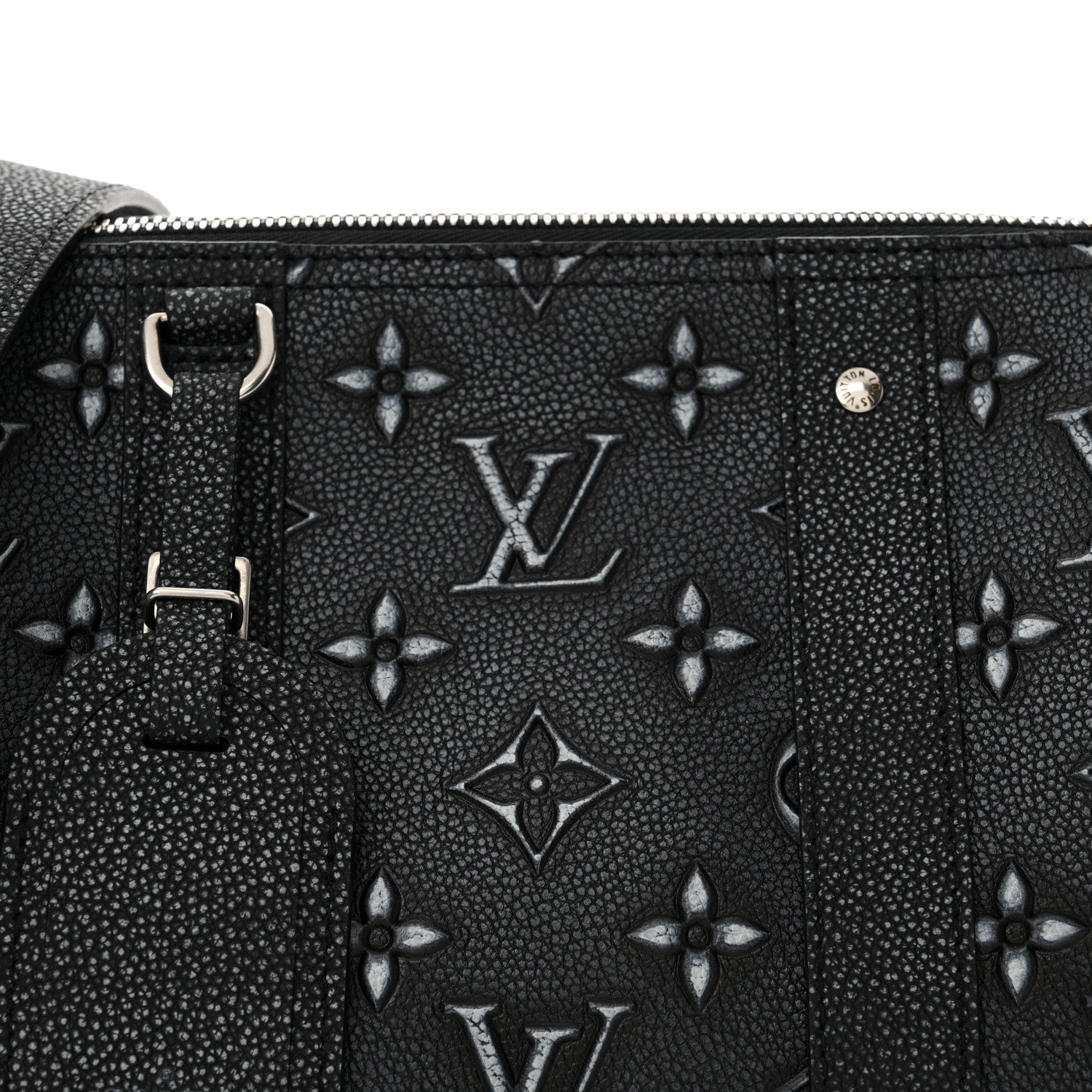 Louis Vuitton Cowhide Faded Monogram City Keepall Charcoal 7 of 9