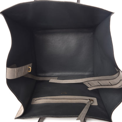 Celine Crocodile Embossed Nubuck Medium Phantom Luggage Grey 7 of 9