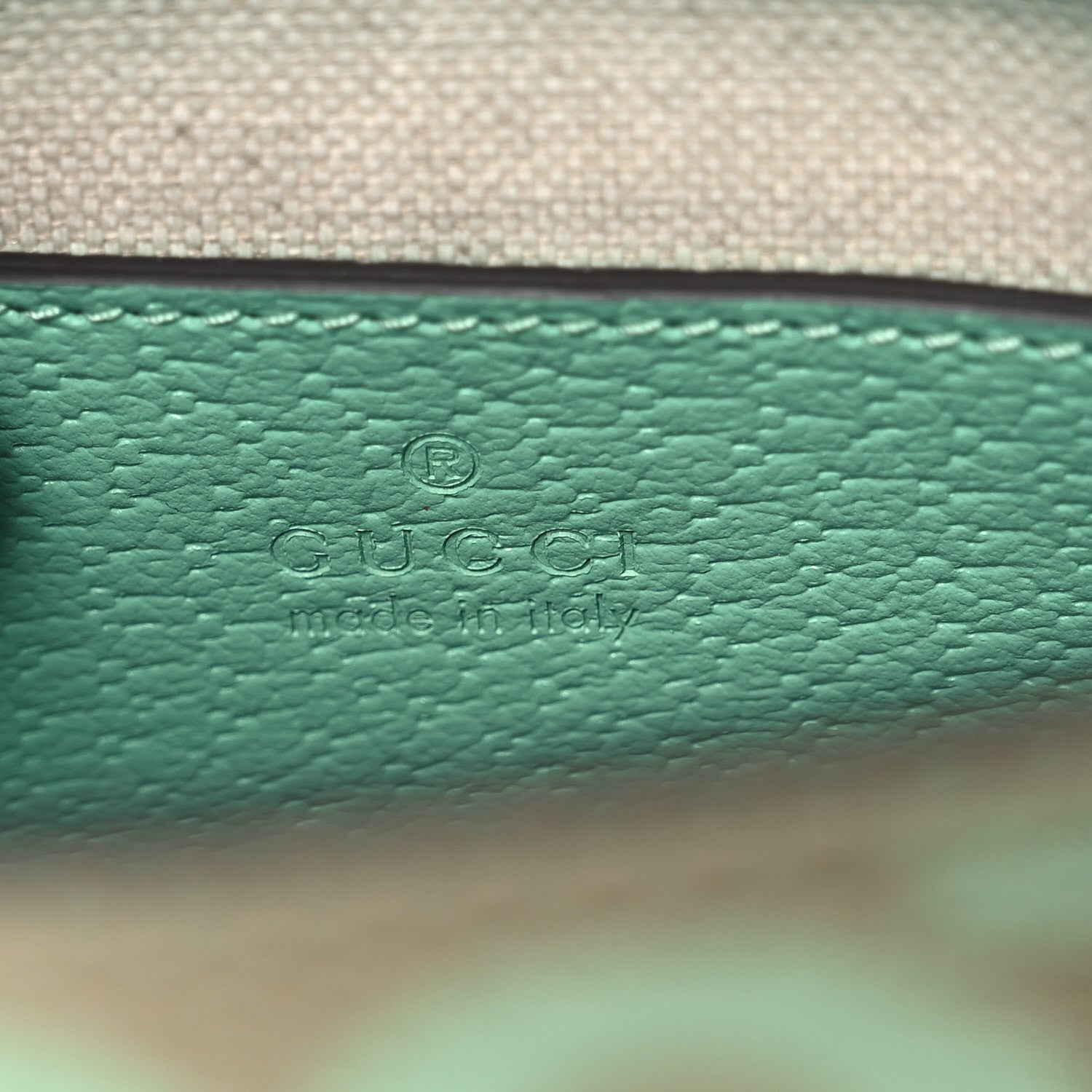Gucci Monogram Jumbo GG Textured Dollar Calfskin Mini Tote Bag Pepperlight Mint 6 of 10