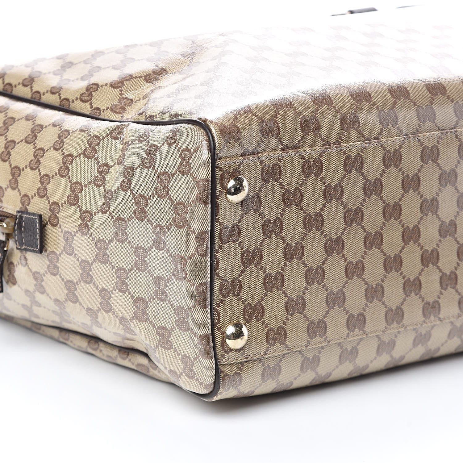 Gucci Crystal Monogram Large Carry On Duffle Bag Dark Brown 8 of 9