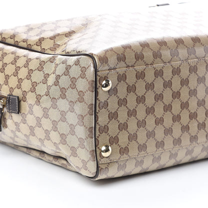 Gucci Crystal Monogram Large Carry On Duffle Bag Dark Brown 8 of 9
