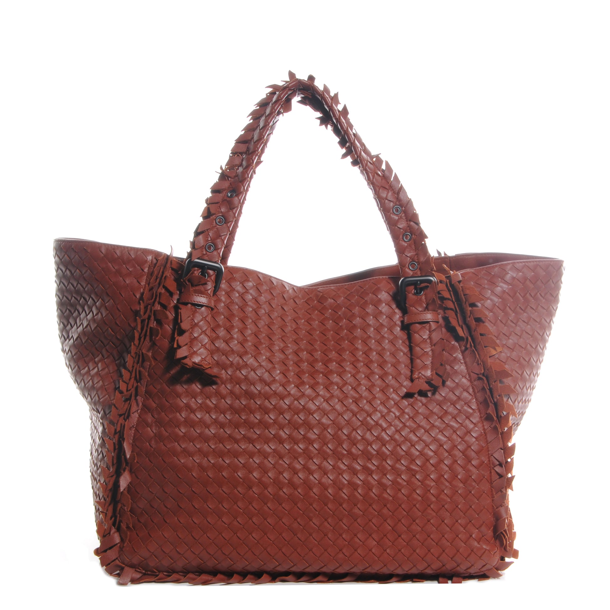 Bottega Veneta Nappa Intrecciato Large Fringe Tote Rust 1 of 8