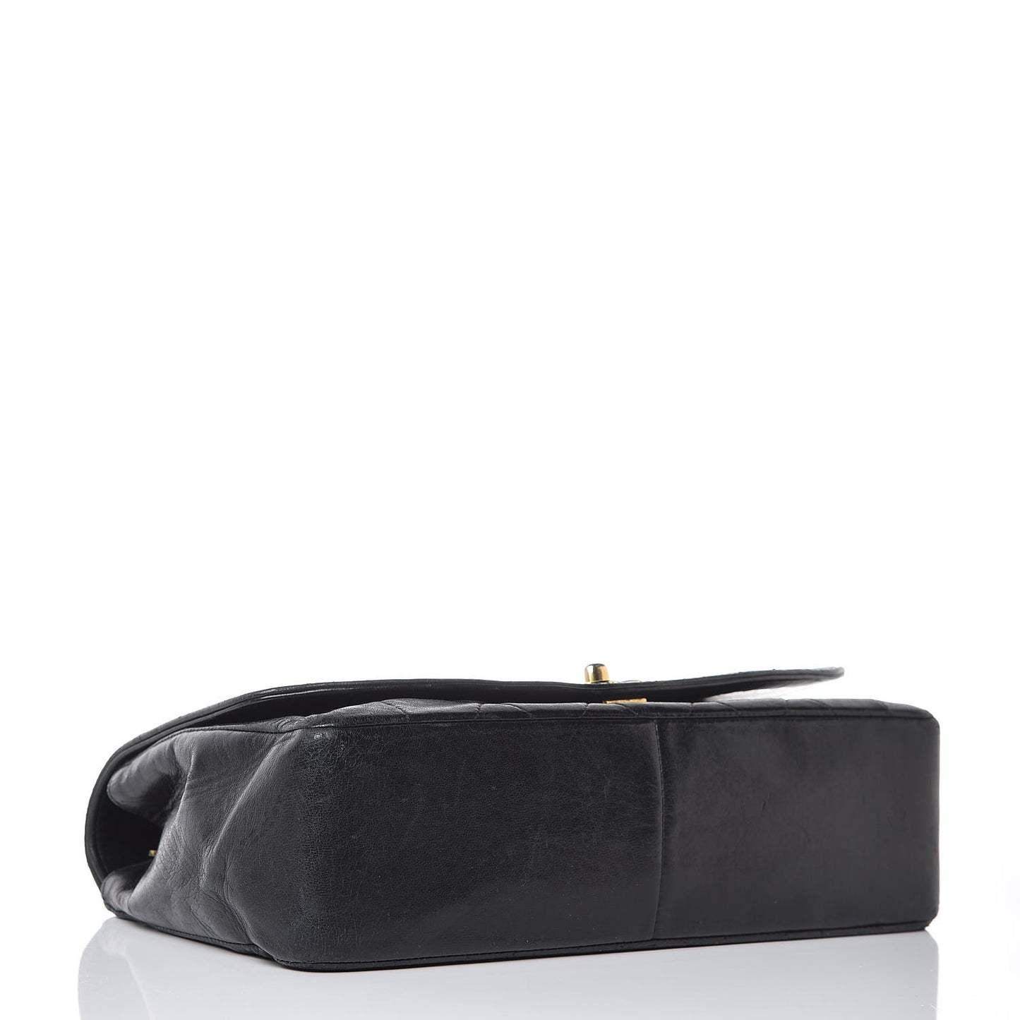 Lambskin Quilted Medium Single Flap Black