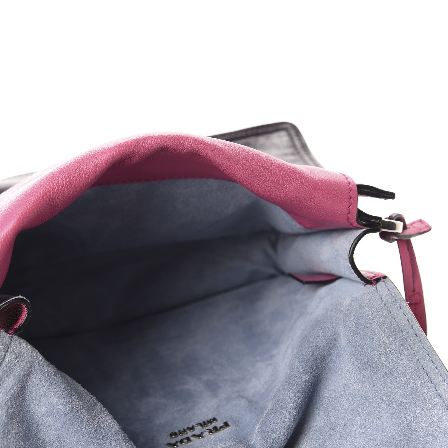 Prada Glace Calf Ombre Etiquette Flap Fuxia Astrale 5 of 10