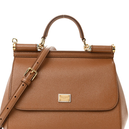 Dolce & Gabbana Dauphine Medium Miss Sicily Satchel Caramello 7 of 9