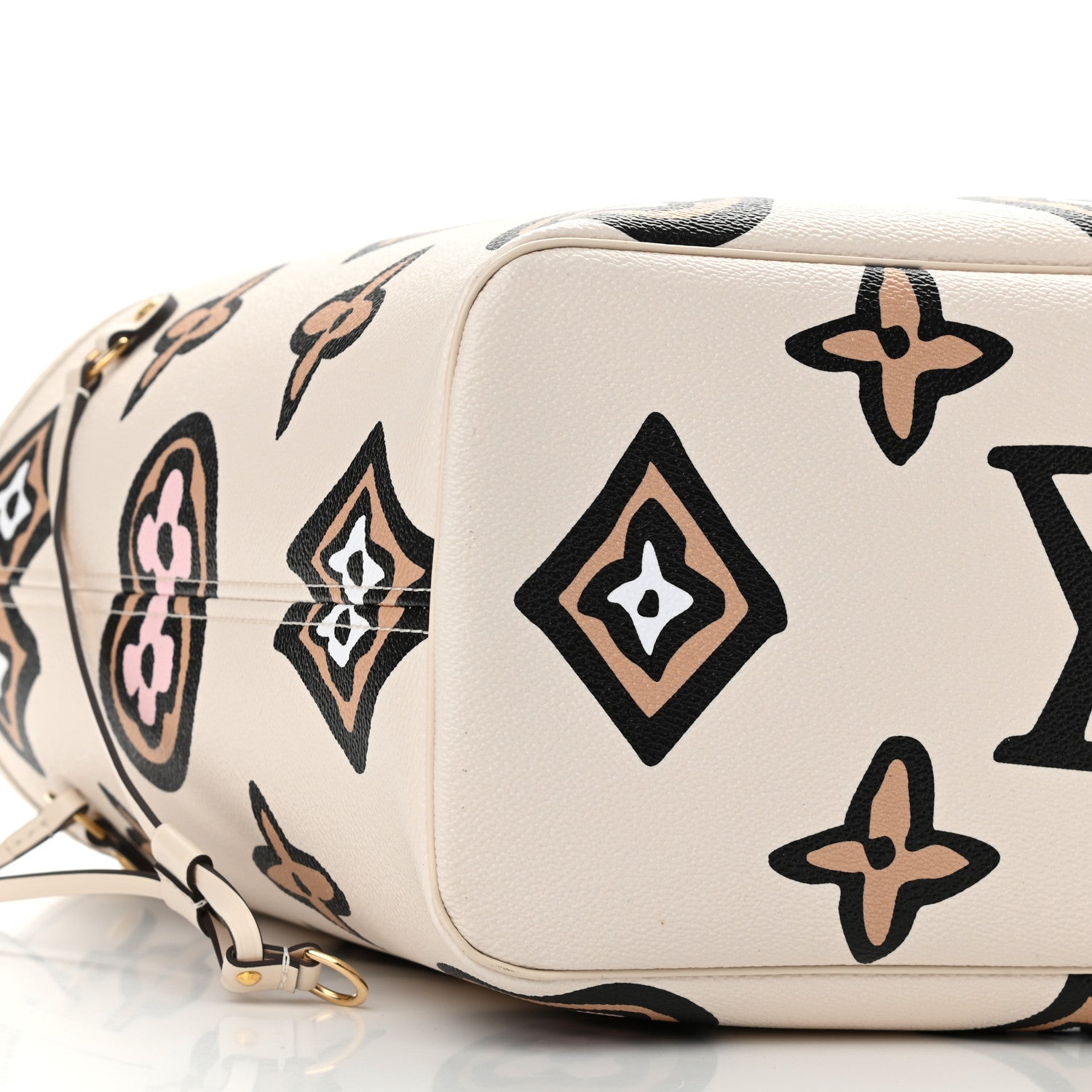 Louis Vuitton Monogram Giant Wild At Heart Neverfull MM Creme 9 of 10