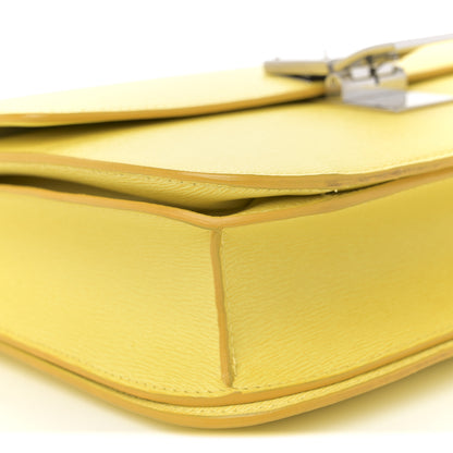 Celine Liege Calfskin Medium Classic Box Flap Bag Fluo Yellow 9 of 12