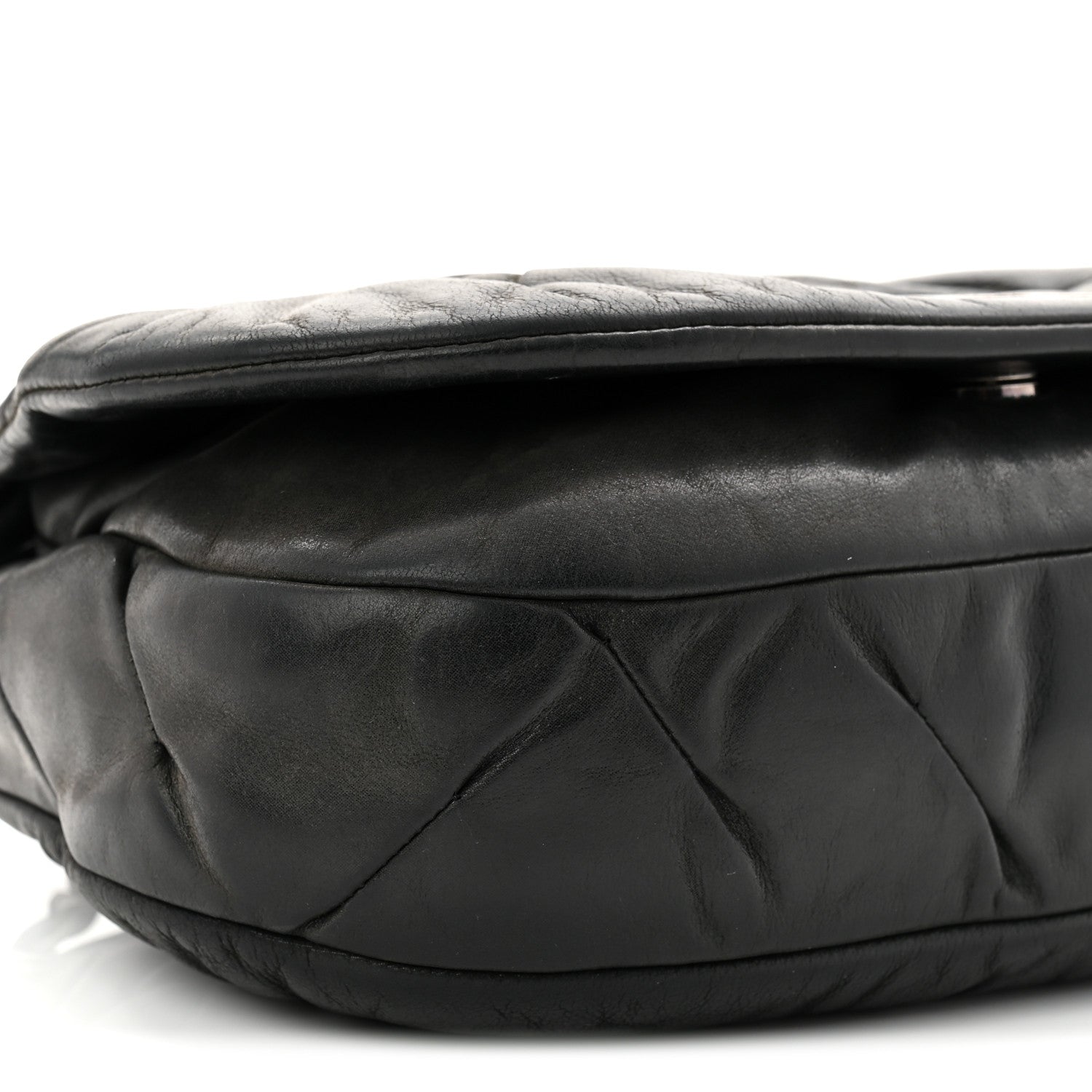 Chanel Iridescent Calfskin Glint Flap Black 9 of 10