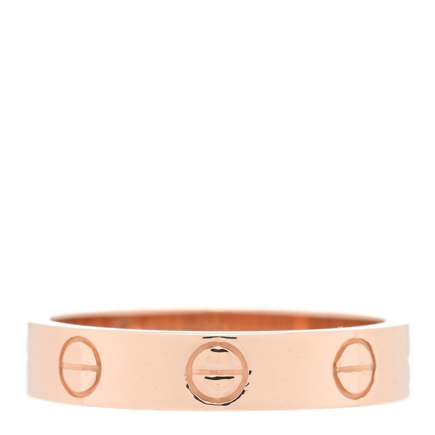 18K Pink Gold 3.5mm LOVE Wedding Band Ring 50 5.25
