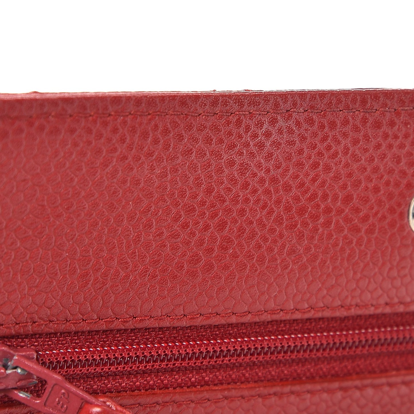 Caviar Quilted Wallet On Chain WOC Red