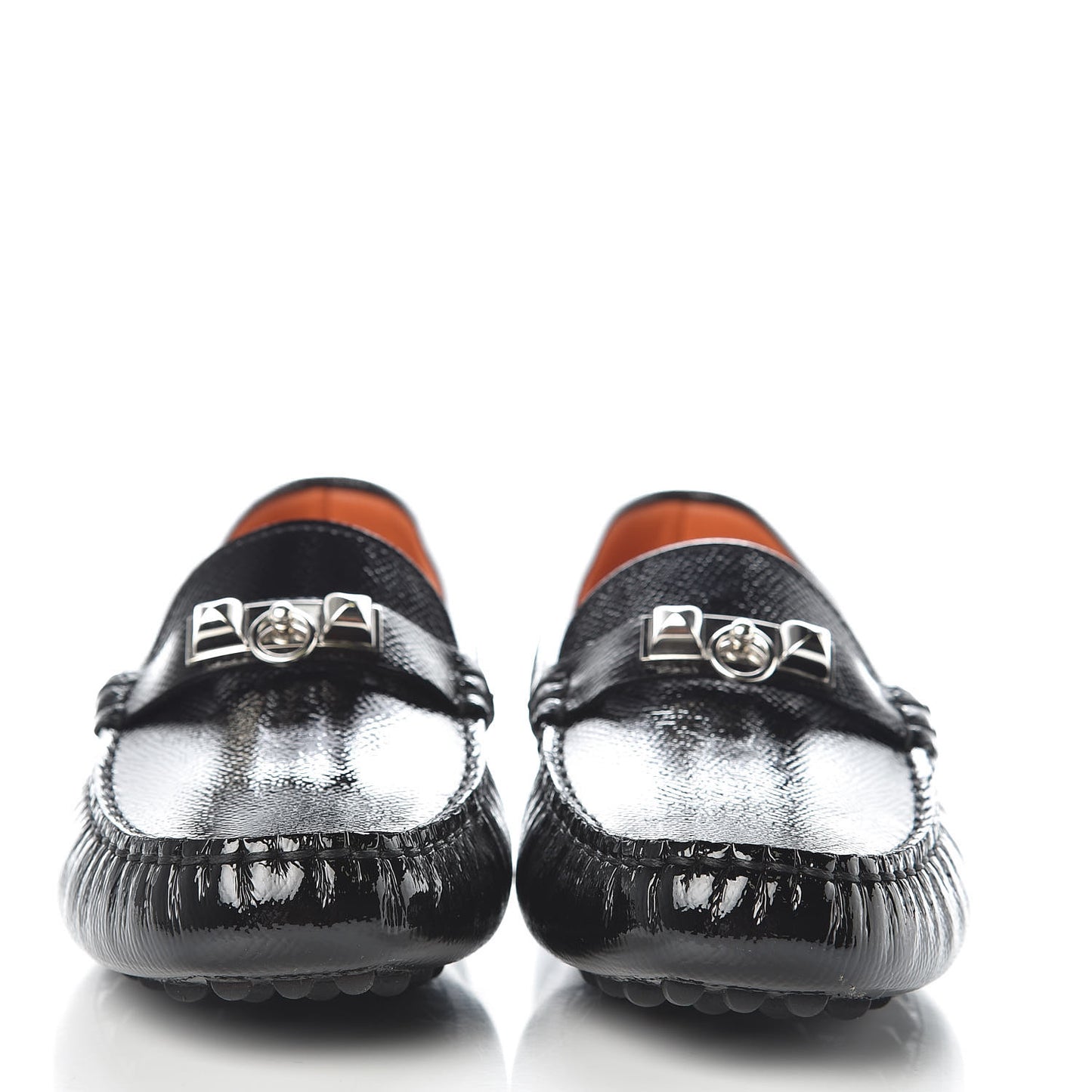 Patent Epsom Womens Irving Driving Moccasin Loafers 37.5 Black