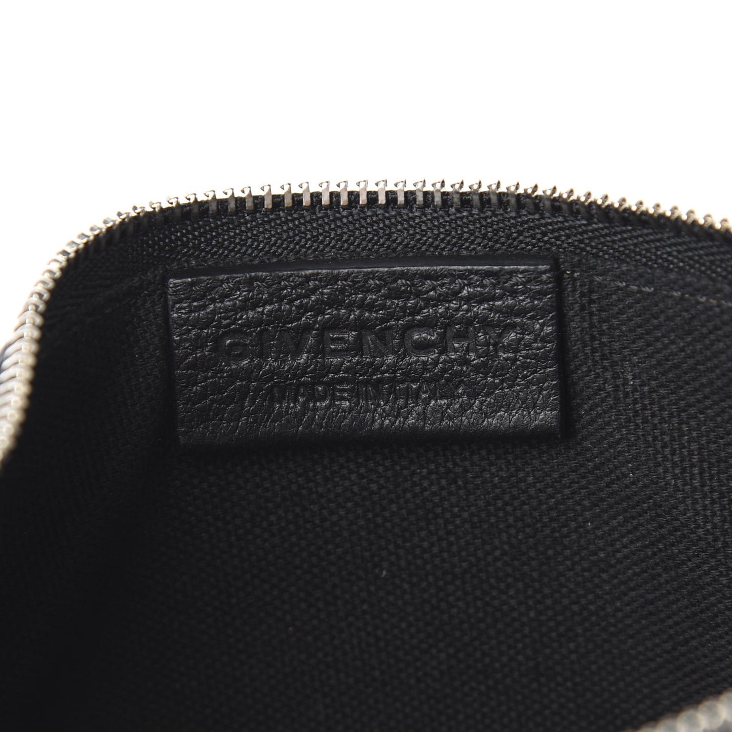 Calfskin Duetto Pouch Black White