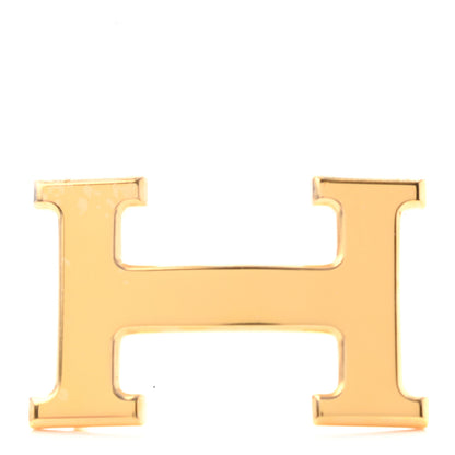 Hermes Polished 32mm H Belt Buckle Gold 1 of 3