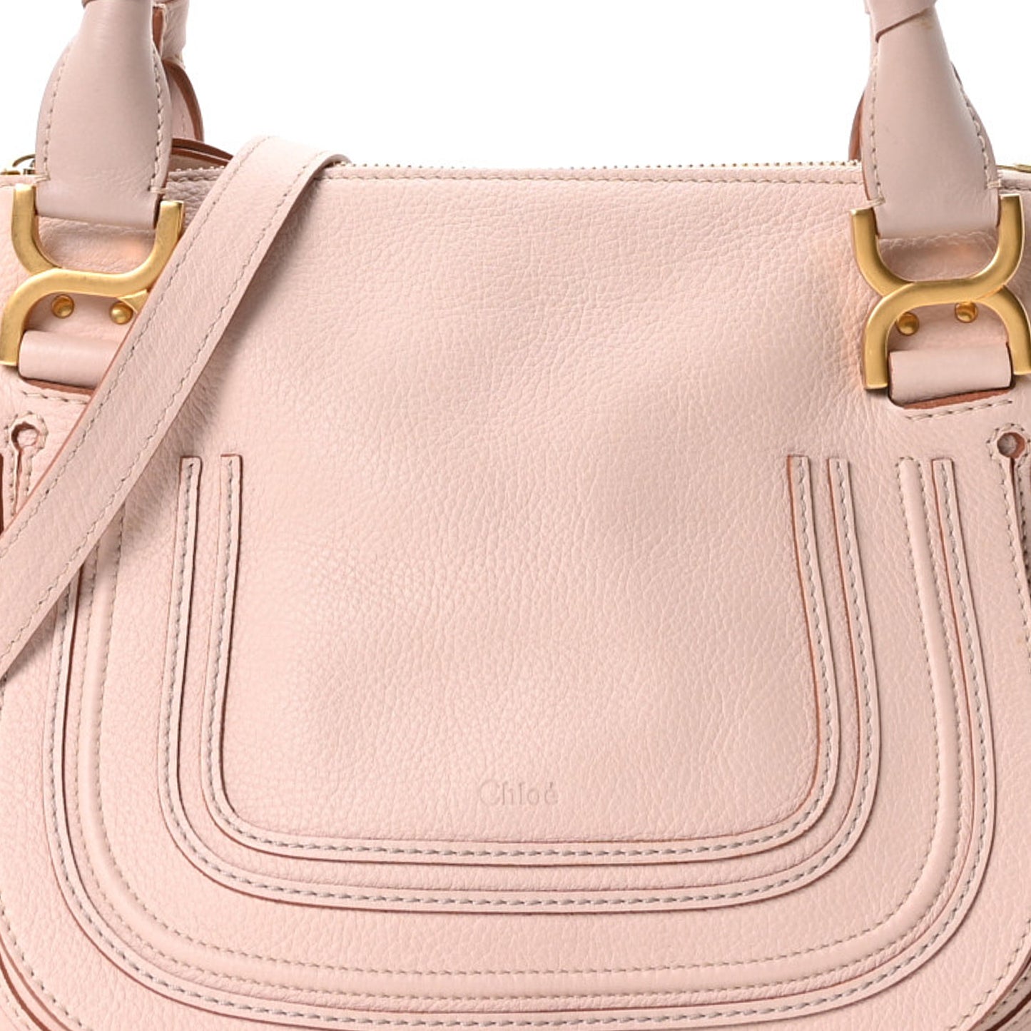 Calfskin Medium Marcie Satchel Nude Pink