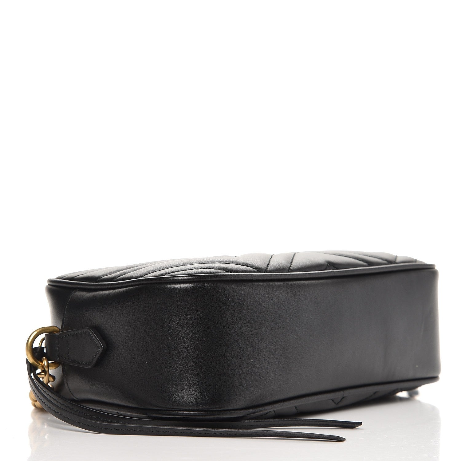 Gucci Calfskin Matelasse Small GG Marmont Chain Shoulder Bag Black 4 of 6