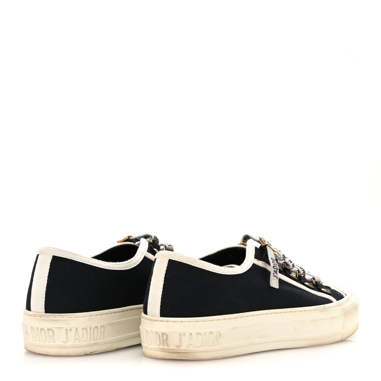 Canvas Walk'N'Dior Low Top Sneakers 36.5 Black