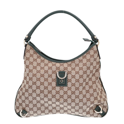 Gucci Monogram Large Abbey D Ring Hobo Green 1 of 10