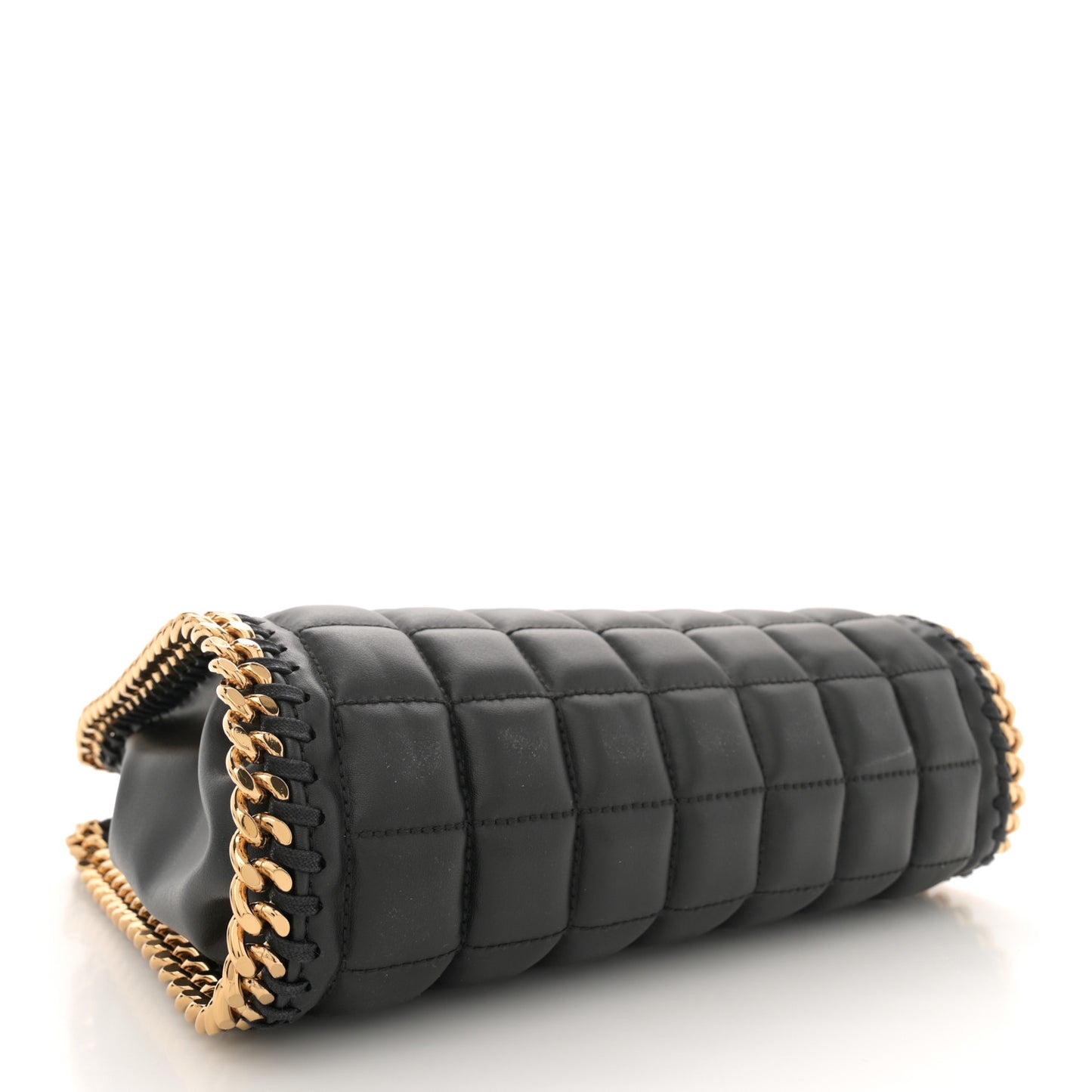 Vegan Leather Quilted Mini Falabella Tote Black