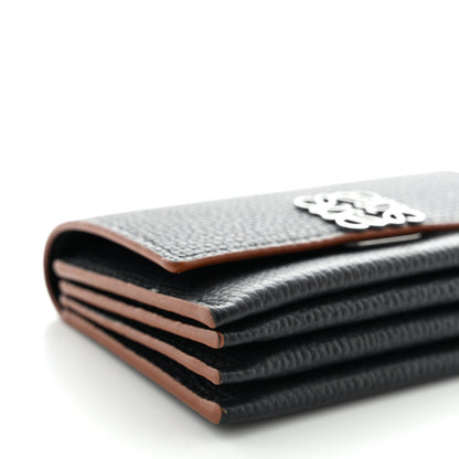 Loewe Grained Calfskin Anagram Gusset Wallet Black 7 of 12