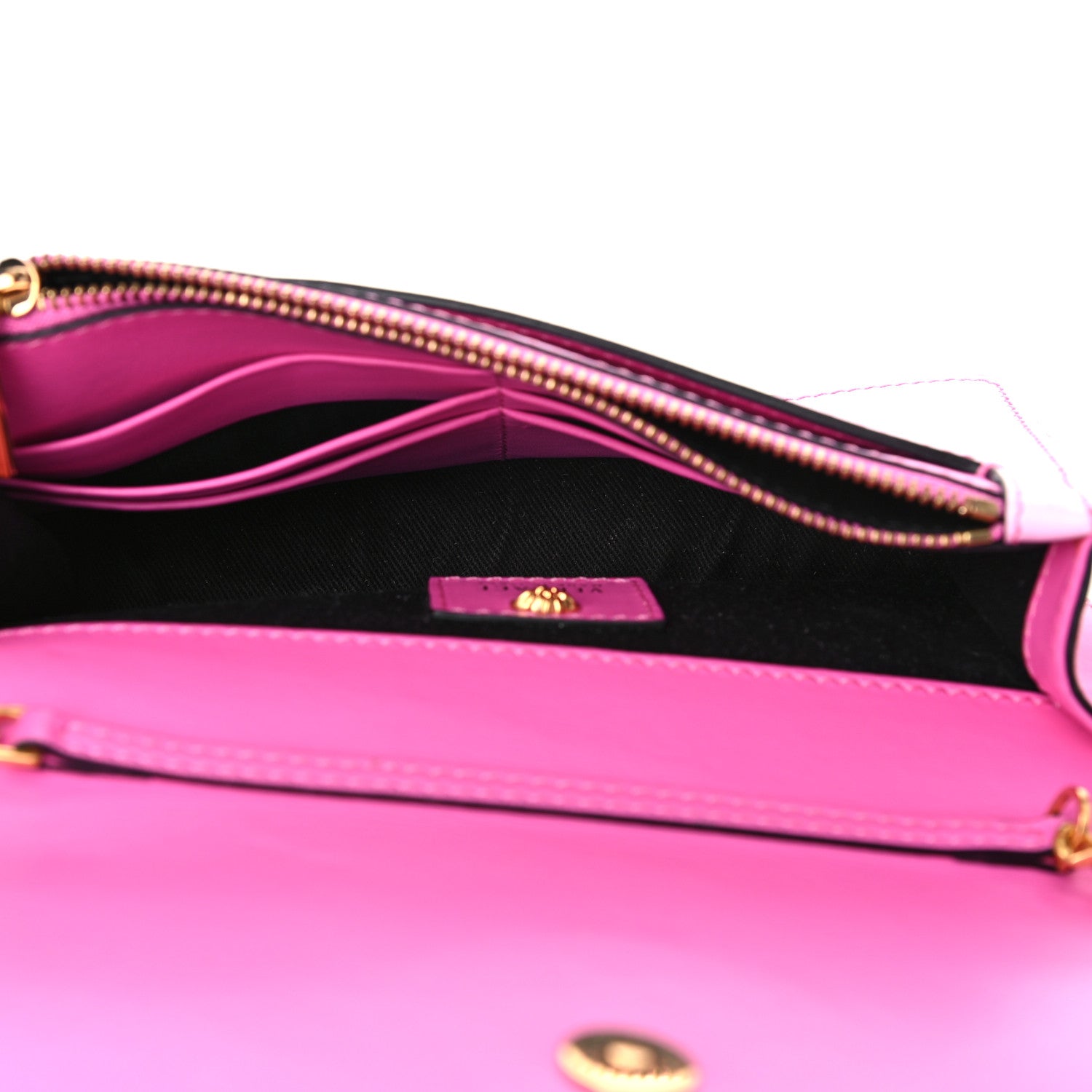 Versace Calfskin Technicolor Baroque Print Medusa Wallet on Chain Crossbody Multicolor 5 of 10