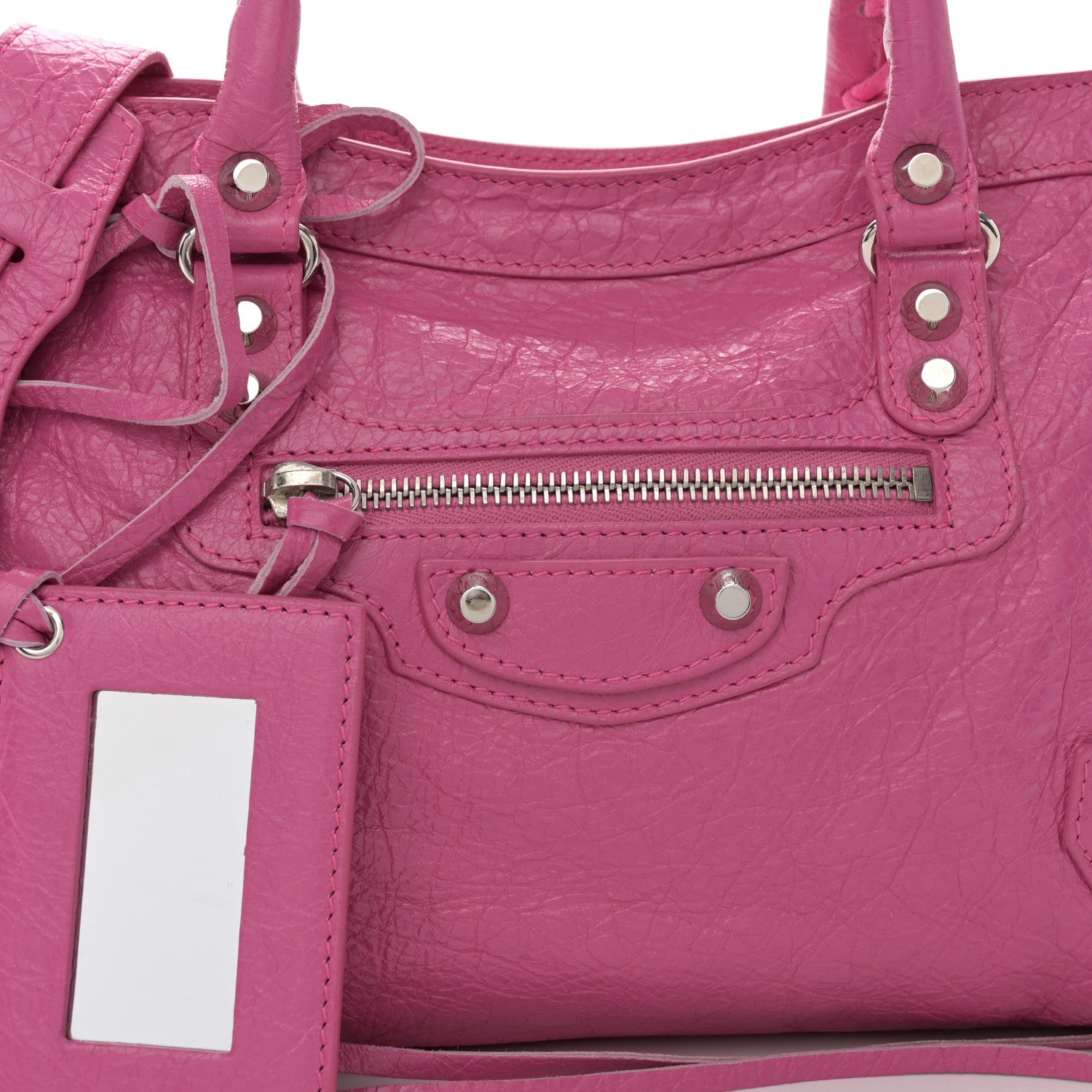 Balenciaga Agneau Classic Silver Hardware S City Rose Flamingo 9 of 11
