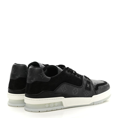 Louis Vuitton Monogram Eclipse Mens LV Trainer Sneakers 9 Black 4 of 10
