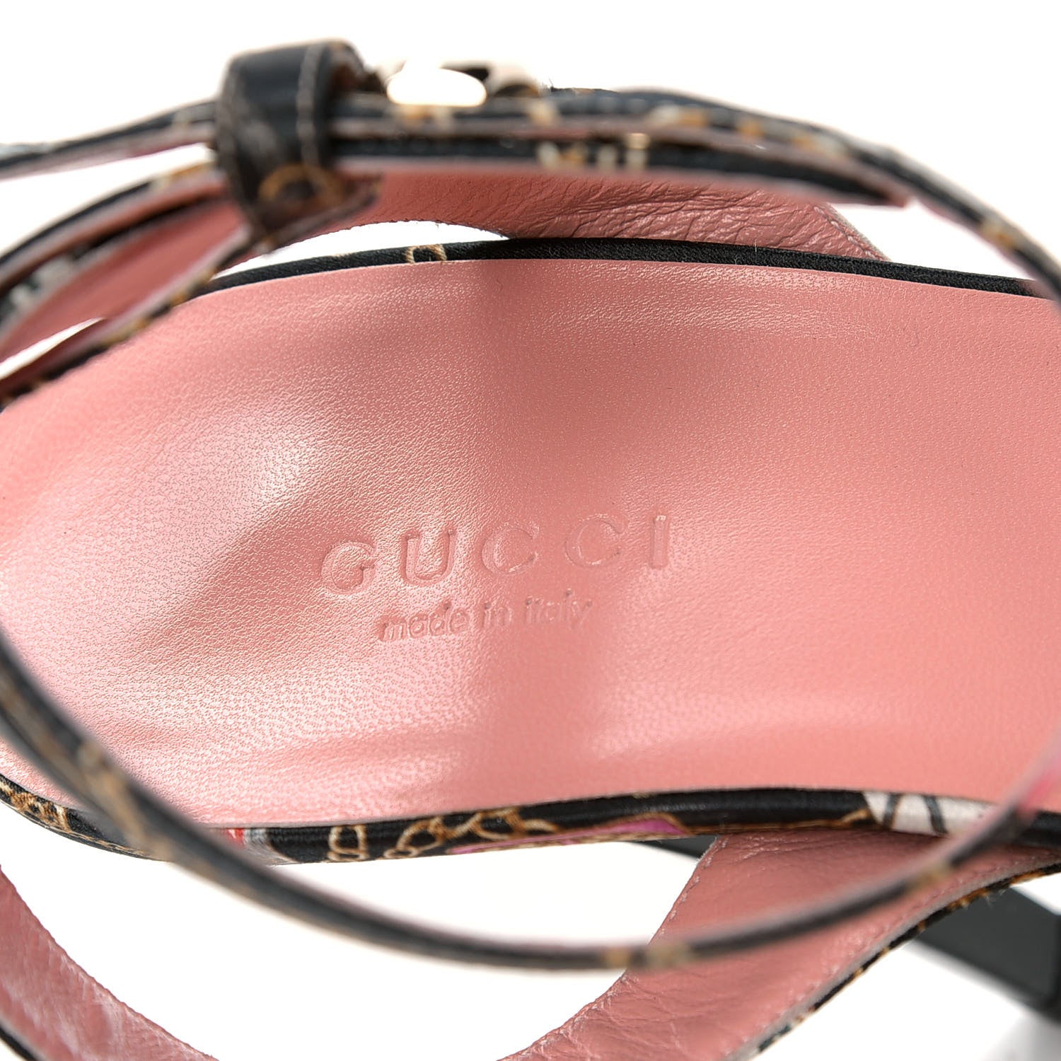 Gucci Satin Techno Charms Sandals 8 Black 6 of 6