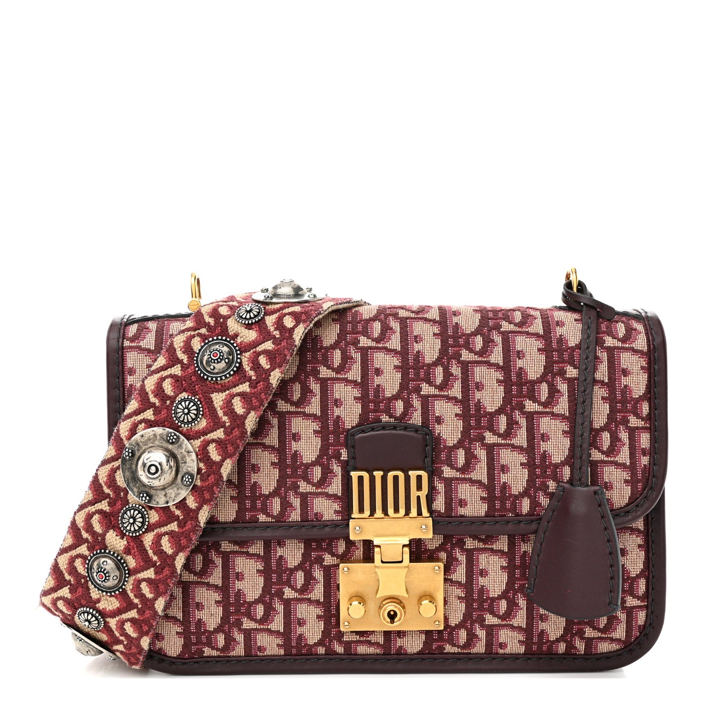 Oblique Dioraddict Flap Bag Burgundy