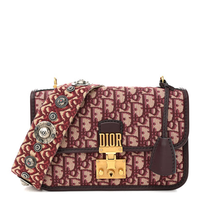 Christian Dior Oblique Dioraddict Flap Bag Burgundy 1 of 15