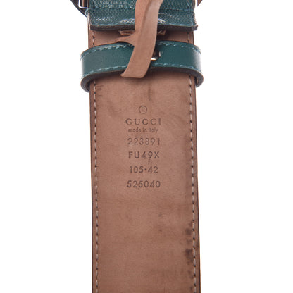 Gucci Imprime Monogram Interlocking G Belt 105 42 Verdant 4 of 12